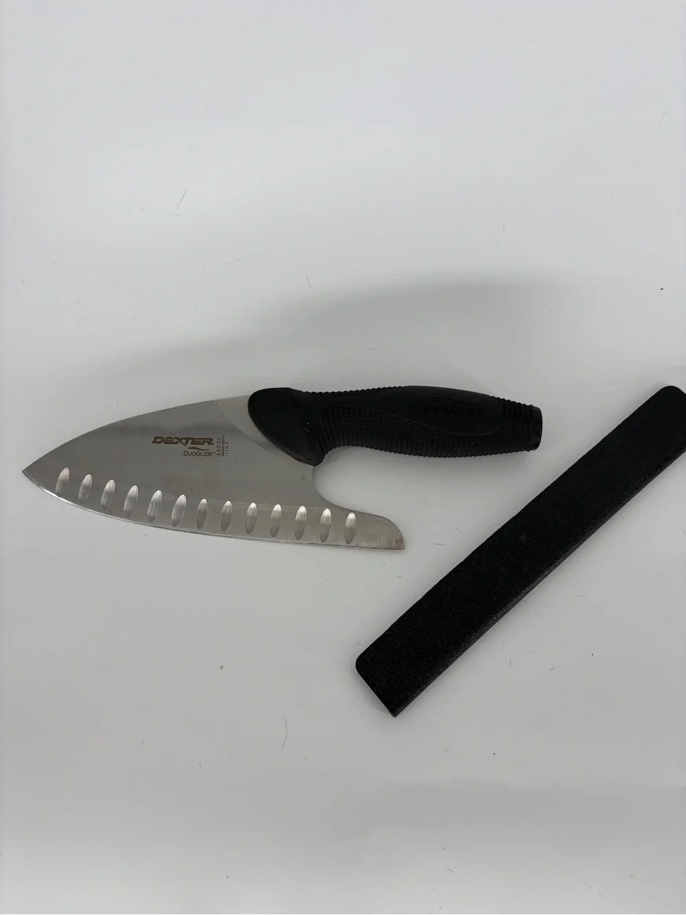 Dexter DuoGlide 40033 Hook All-Purpose Chefs Knife Black Sheath 8” Made in USA